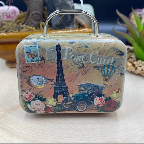 Metal box Mini suitcase storage with two handles jewelry,eyelashes,party gift - Picture 12 of 15